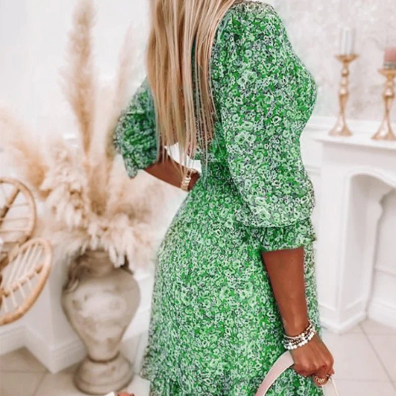 Ebba – Minivestido floral con volante