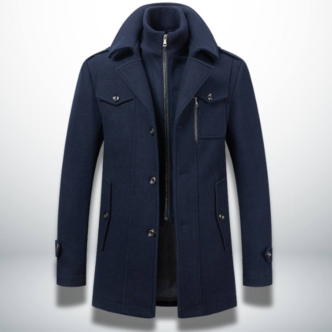 Laurentis - Abrigo de invierno elegante y cómodo para hombre