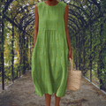 Tilda – Vestido midi sin mangas con bolsillos