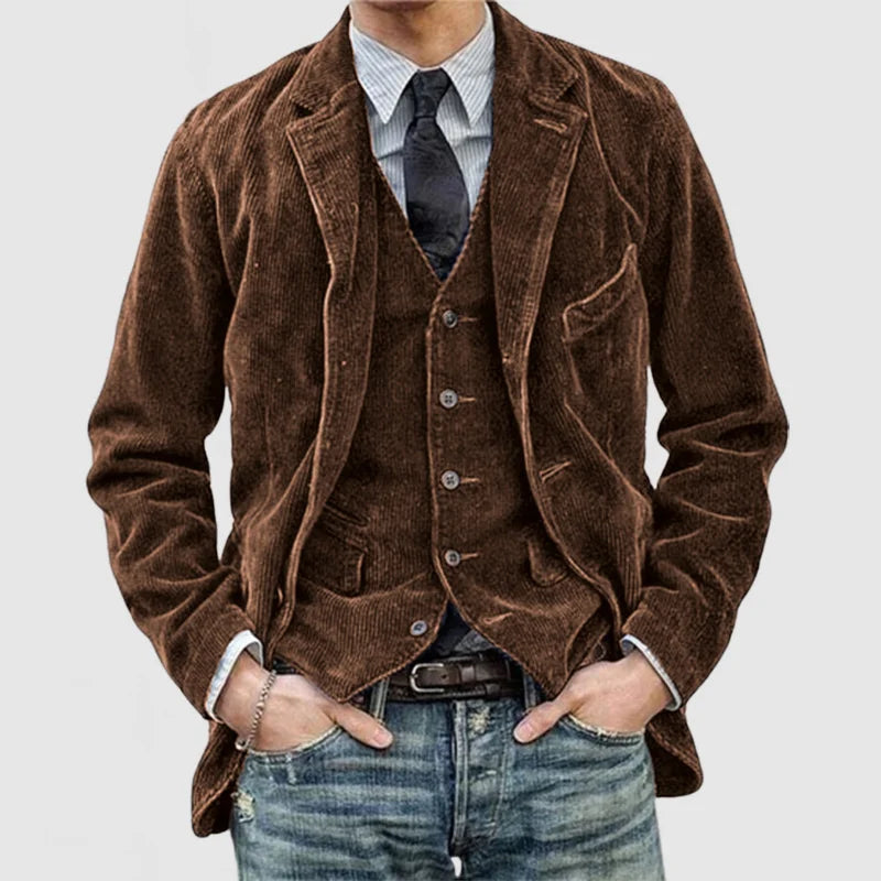 Thomas - Chaqueta y chaleco vintage de estilo clásico
