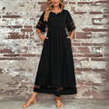 Dagny – Vestido largo con detalles de malla