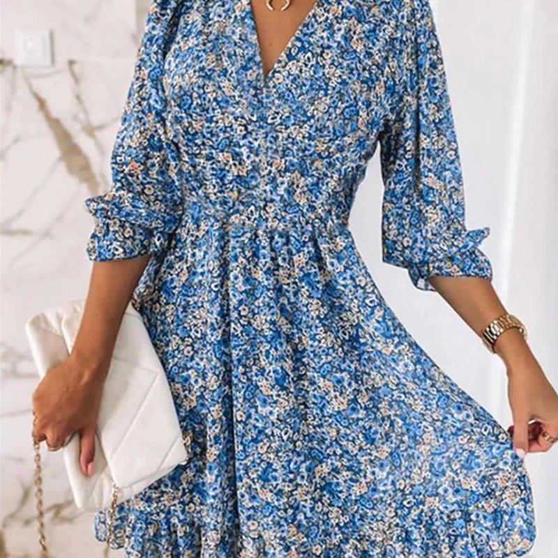 Ebba – Minivestido floral con volante