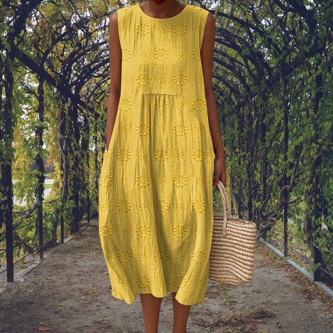 Tilda – Vestido midi sin mangas con bolsillos