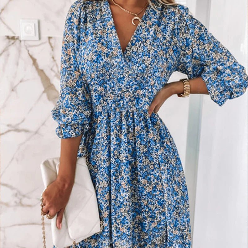 Ebba – Minivestido floral con volante