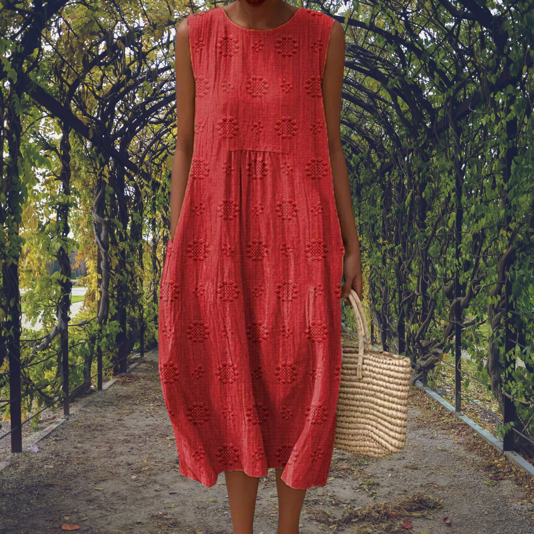 Tilda – Vestido midi sin mangas con bolsillos
