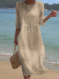Vestido casual bordado de mujer