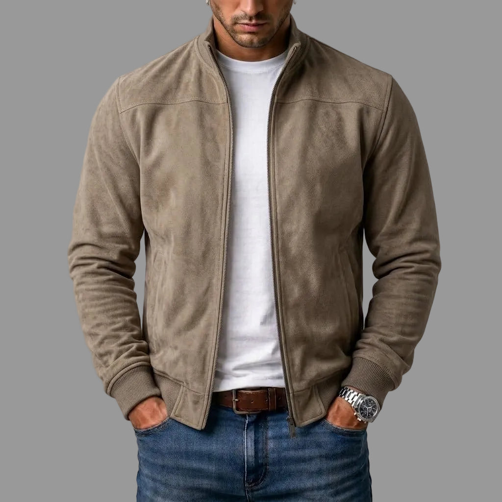Corrado Bomber Camoscio Kaki