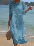 Vestido casual bordado de mujer