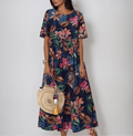 Hedvig – Vestido maxi floral con estampado tropical
