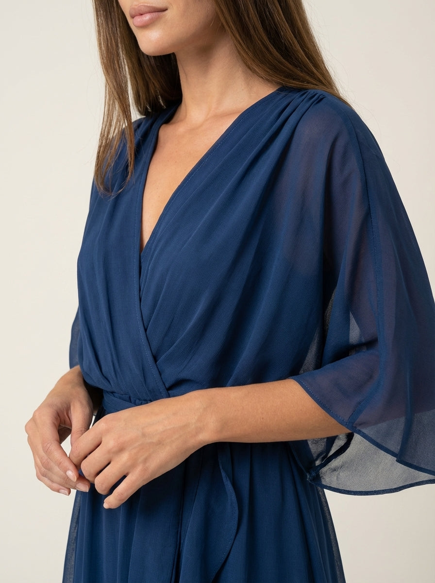Mónica – Vestido de Chiffon con Escote en V