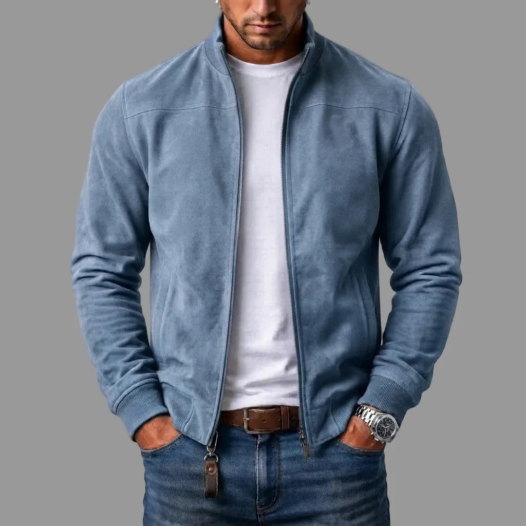 Corrado Bomber Camoscio Azul cielo