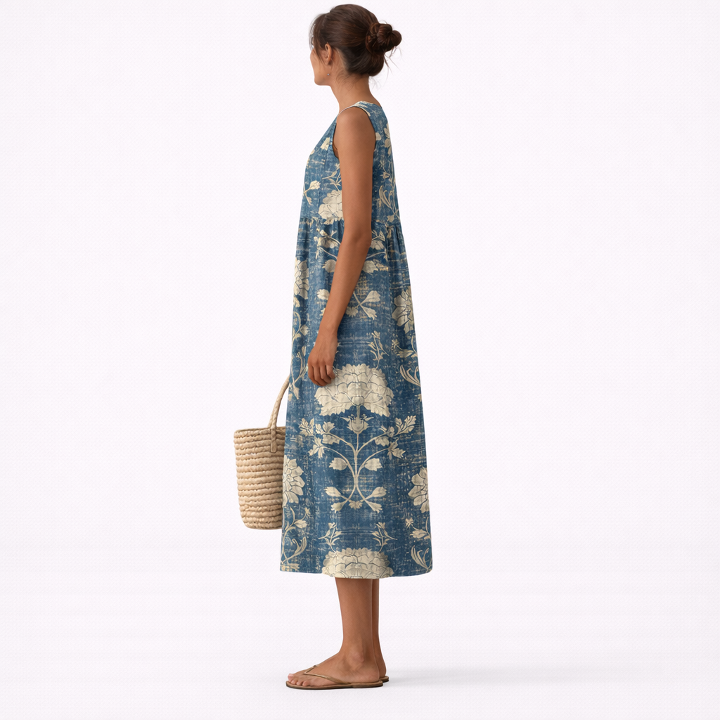 Alberte | Vestido Midi Floral Clásico