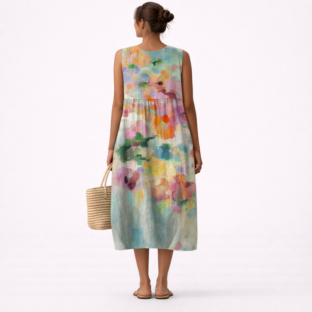 Karla | Vestido Midi Multicolor Elegante
