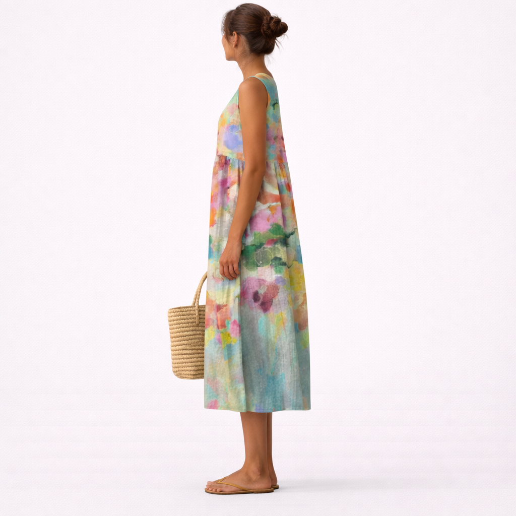 Karla | Vestido Midi Multicolor Elegante