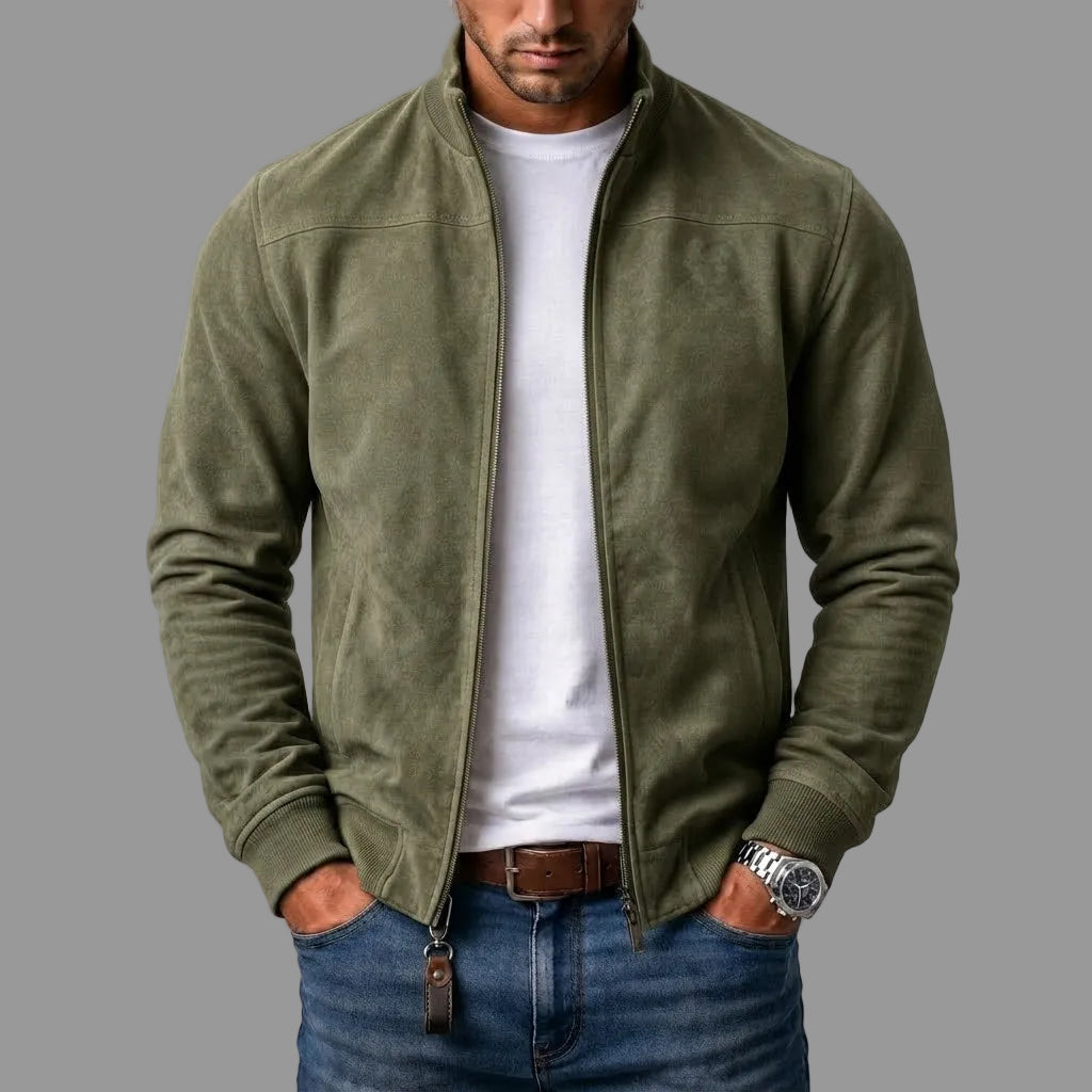 Corrado Bomber Camoscio Verde oliva