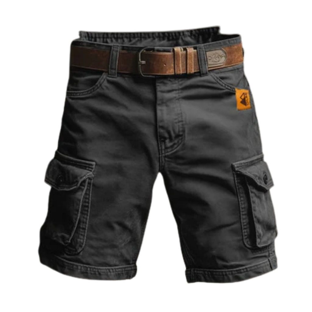 Pantalones cortos tipo cargo retro con múltiples bolsillos