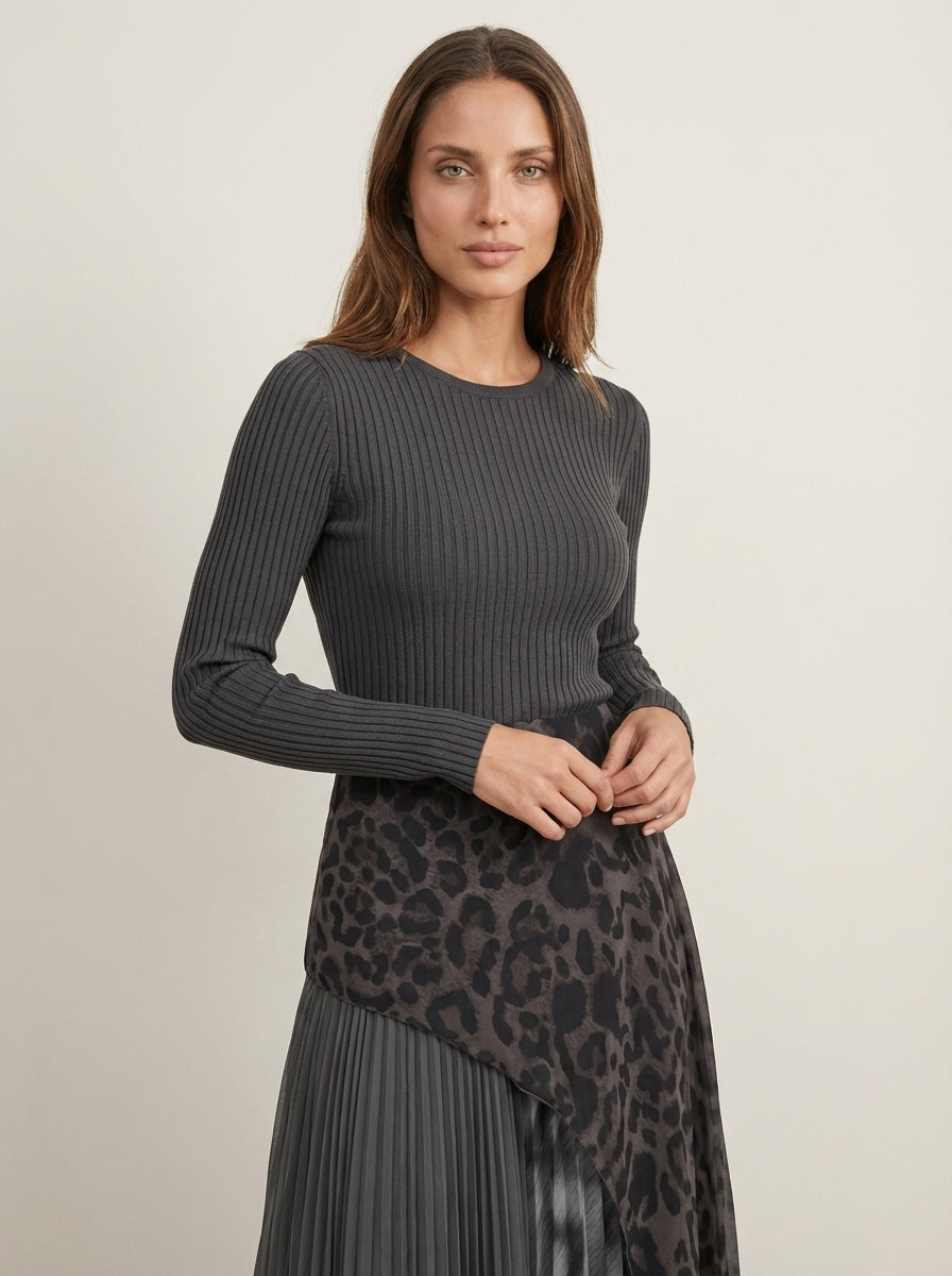 Clara – Vestido Largo Estampado Leopardo