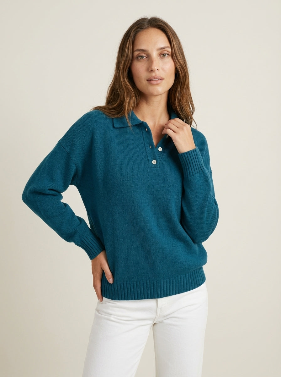 Olivia – Jersey de Punto Suave con Cuello Elegante