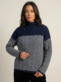 Nora – Jersey Elegante de Cuello Alto