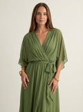 Mónica – Vestido de Chiffon con Escote en V