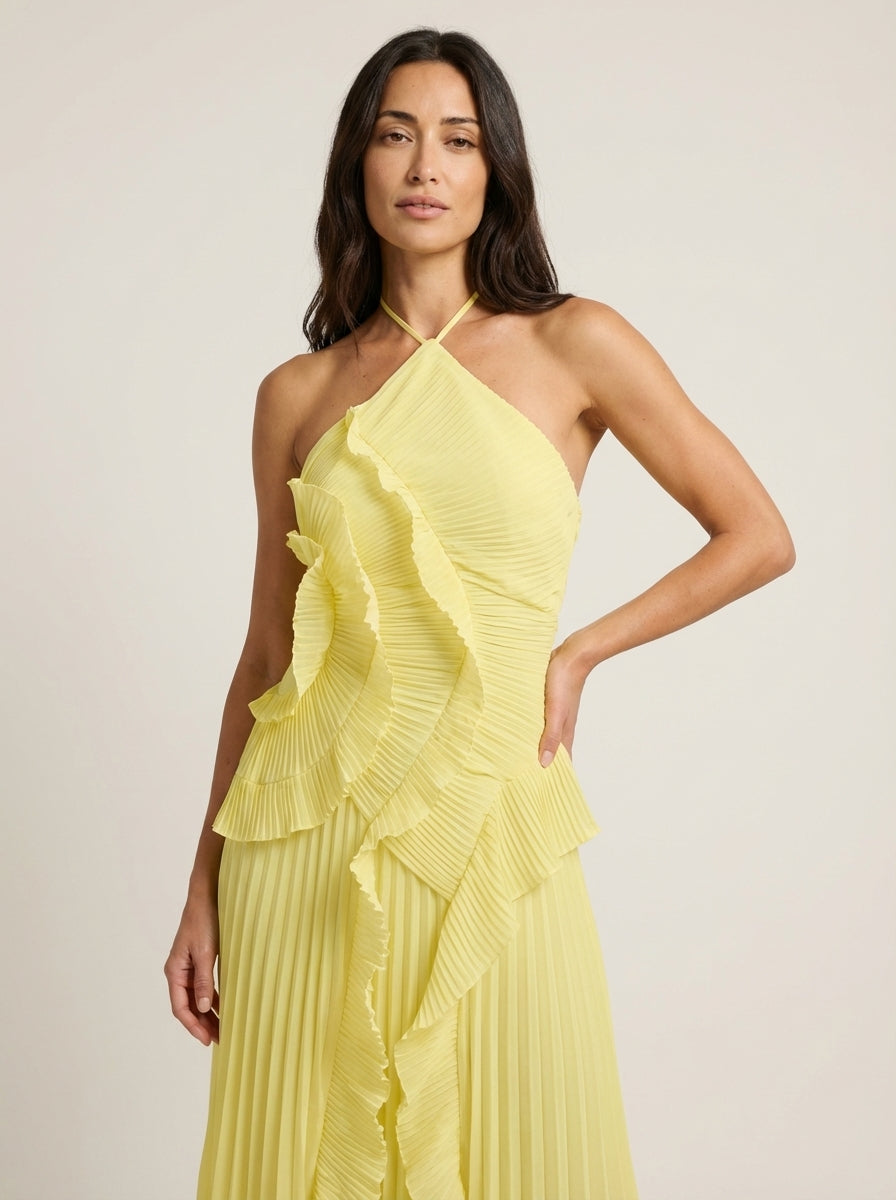 Rosé – Vestido Largo Plisado