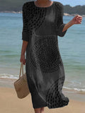 Vestido casual bordado de mujer