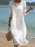 Vestido casual bordado de mujer