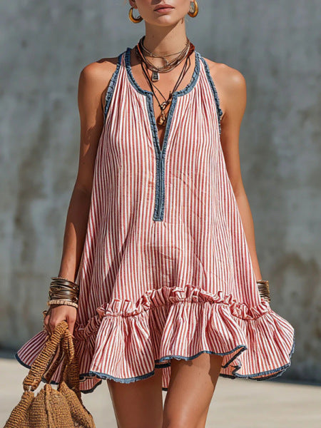 Harper | Mini Vestido de Rayas sin Mangas