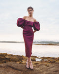 Vestido Midi Sabela Berenjena