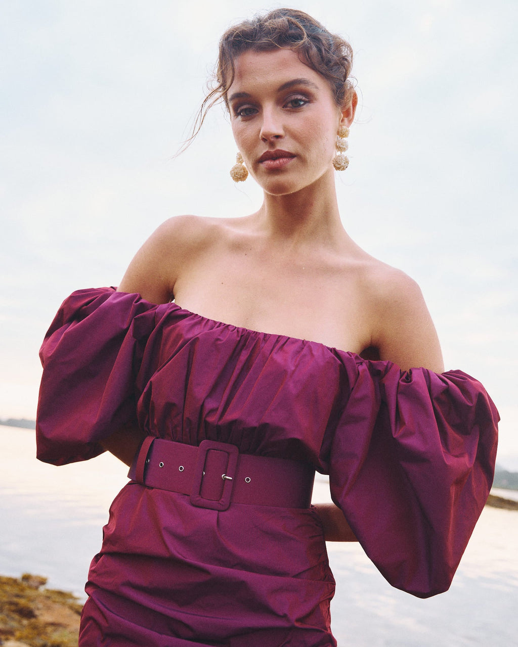 Vestido Midi Sabela Berenjena